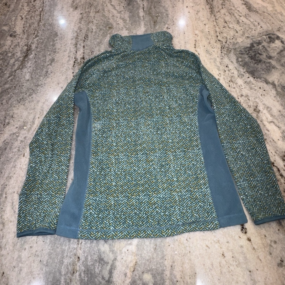 Columbia Women's Large‎ Pullover 1/4 Zip Fleece Green Teal Long Sleeve Casual - Picture 8 of 8